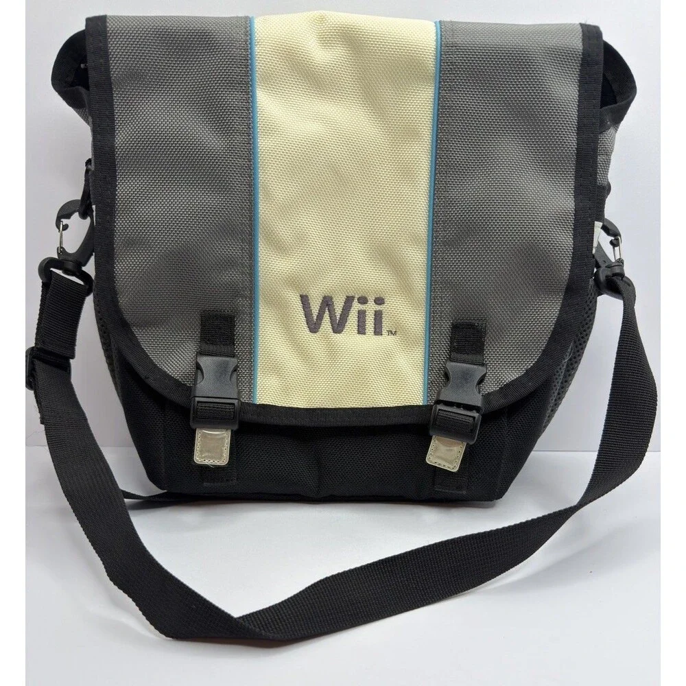 Official Nintendo Wii Console Gaming Messenger Bag Travel Carrying Case w/ Strap